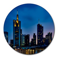 Frankfurt Germany Panorama City Round Mousepads