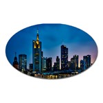 Frankfurt Germany Panorama City Oval Magnet Front