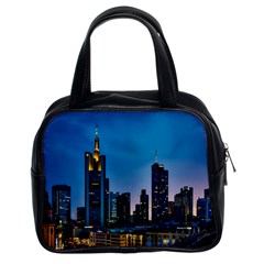 Frankfurt Germany Panorama City Classic Handbag (two Sides) by Sudhe