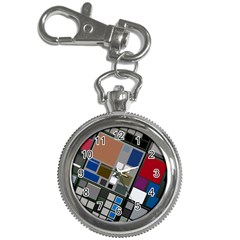 Abstract Composition Key Chain Watches