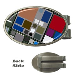 Abstract Composition Money Clips (oval) 