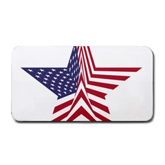 A Star With An American Flag Pattern Medium Bar Mats