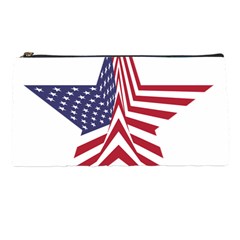 A Star With An American Flag Pattern Pencil Cases