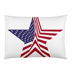 A Star With An American Flag Pattern Pillow Case (two Sides)