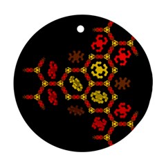 Algorithmic Drawings Round Ornament (two Sides)