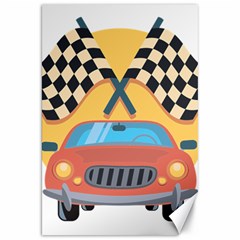 Automobile Car Checkered Drive Canvas 20  X 30 