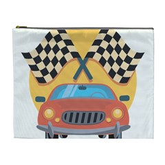 Automobile Car Checkered Drive Cosmetic Bag (xl) by Sudhe