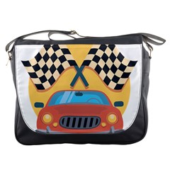 Automobile Car Checkered Drive Messenger Bag by Sudhe