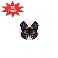 Abstract Animal Art Butterfly 1  Mini Magnets (100 Pack) 