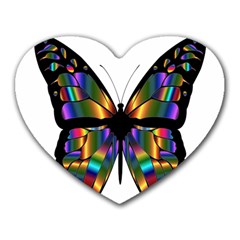 Abstract Animal Art Butterfly Heart Mousepads