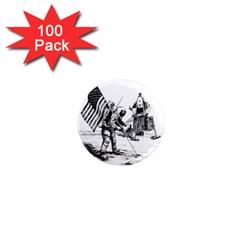 Apollo Moon Landing Nasa Usa 1  Mini Magnets (100 Pack)  by Sudhe