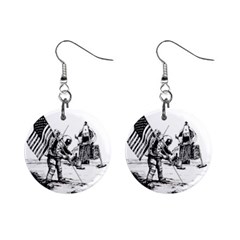 Apollo Moon Landing Nasa Usa Mini Button Earrings by Sudhe