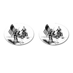 Apollo Moon Landing Nasa Usa Cufflinks (oval)