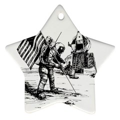 Apollo Moon Landing Nasa Usa Star Ornament (two Sides)