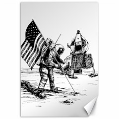 Apollo Moon Landing Nasa Usa Canvas 20  X 30  by Sudhe