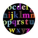 Alphabet Letters Colorful Polka Dots Letters In Lower Case Ornament (Round) Front