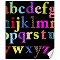 Alphabet Letters Colorful Polka Dots Letters In Lower Case Canvas 20  X 24 