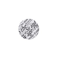 Abstract Minimalistic Text Typography Grayscale Focused Into Newspaper 1  Mini Buttons by Sudhe