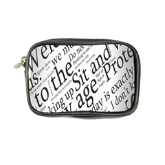 Abstract Minimalistic Text Typography Grayscale Focused Into Newspaper Coin Purse by Sudhe