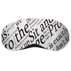 Abstract Minimalistic Text Typography Grayscale Focused Into Newspaper Sleeping Masks