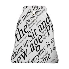 Abstract Minimalistic Text Typography Grayscale Focused Into Newspaper Ornament (bell) by Sudhe