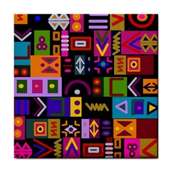 Abstract A Colorful Modern Illustration Tile Coasters