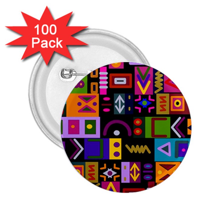 Abstract A Colorful Modern Illustration 2.25  Buttons (100 pack) 