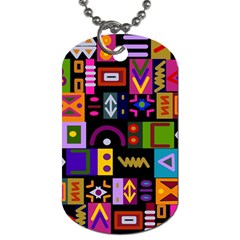 Abstract A Colorful Modern Illustration Dog Tag (two Sides)