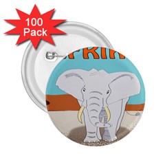 Africa Elephant Animals Animal 2 25  Buttons (100 Pack) 