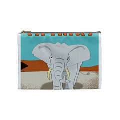 Africa Elephant Animals Animal Cosmetic Bag (medium) by Sudhe