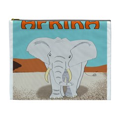 Africa Elephant Animals Animal Cosmetic Bag (xl) by Sudhe