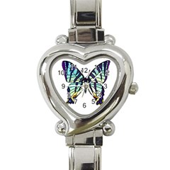 A Colorful Butterfly Heart Italian Charm Watch