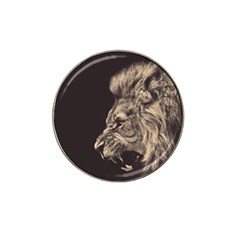 Angry Male Lion Hat Clip Ball Marker