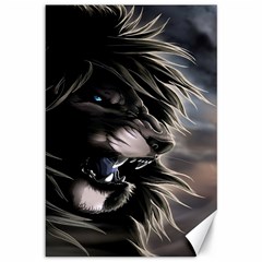 Angry Lion Digital Art Hd Canvas 12  X 18 