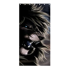 Angry Lion Digital Art Hd Shower Curtain 36  X 72  (stall)  by Sudhe