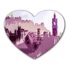 Abstract Painting Edinburgh Capital Of Scotland Heart Mousepads