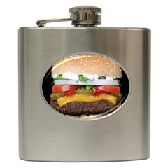 Abstract Barbeque Bbq Beauty Beef Hip Flask (6 Oz)