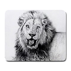 Lion Wildlife Art And Illustration Pencil Large Mousepads