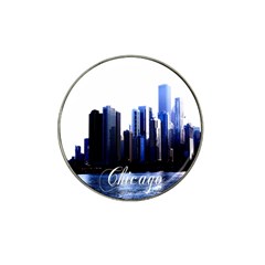 Abstract Of Downtown Chicago Effects Hat Clip Ball Marker (10 Pack)