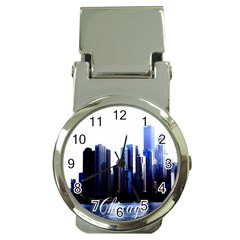 Abstract Of Downtown Chicago Effects Money Clip Watches by Sudhe