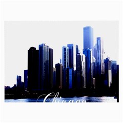 Abstract Of Downtown Chicago Effects Large Glasses Cloth