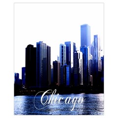 Abstract Of Downtown Chicago Effects Drawstring Bag (small) by Sudhe