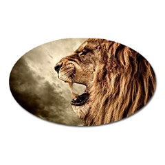 Roaring Lion Oval Magnet