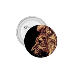 Angry Male Lion Gold 1 75  Buttons