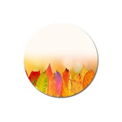 Autumn Leaves Colorful Fall Foliage Magnet 3  (round)