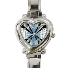 6th Dimension Metal Abstract Obtained Through Mirroring Heart Italian Charm Watch