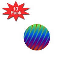 Abstract Fractal Multicolored Background 1  Mini Buttons (10 Pack) 