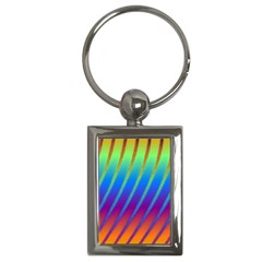 Abstract Fractal Multicolored Background Key Chains (rectangle) 