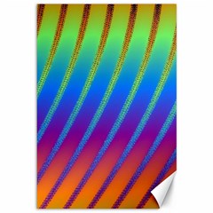 Abstract Fractal Multicolored Background Canvas 12  X 18 