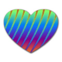 Abstract Fractal Multicolored Background Heart Mousepads